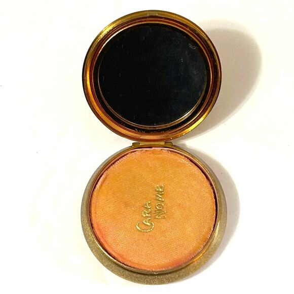 Cara Nome Antique 1930's-40's Art Deco Rouge Compact Mirror, Rouge, Applicator - Picture 3 of 9